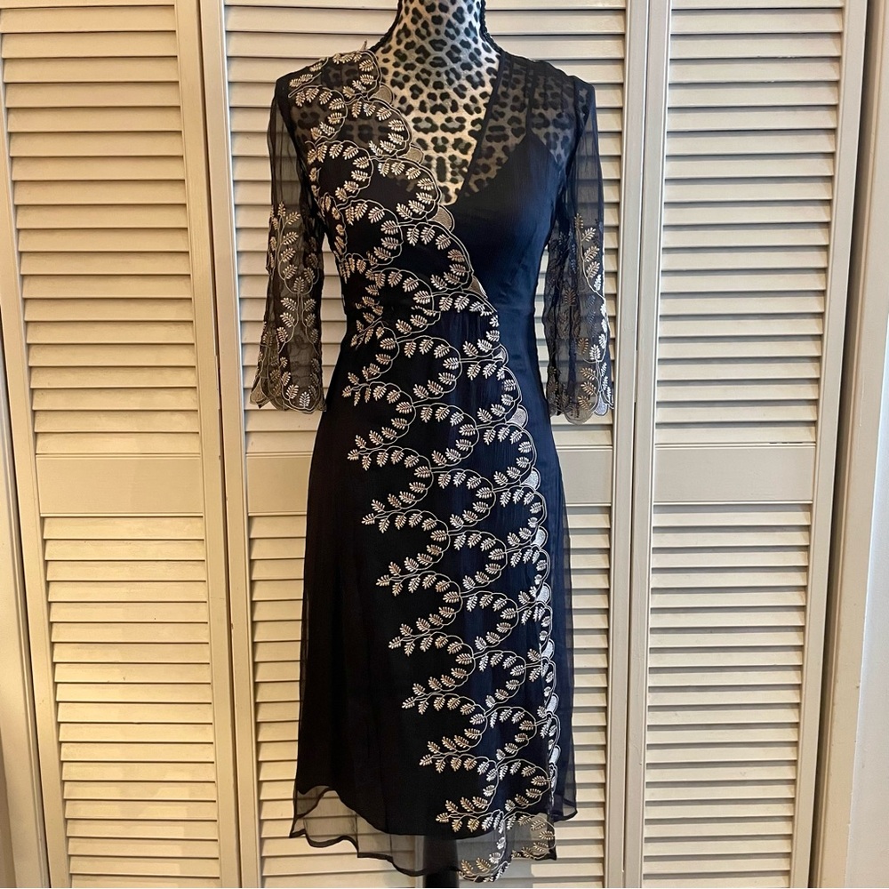 Saja Silk Embroidered Dress